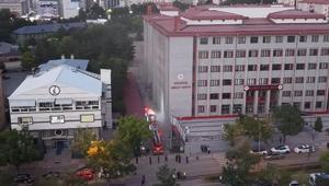 Erzurum Adliyesinin arşiv bölümünde yangın