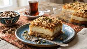 Tam Ölçülü İrmikli Kadayıflı Pasta Tarifi ve Püf Noktaları