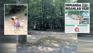 Büyük tepki çekmişti Ormandaki çöpler kısmen temizlendi