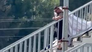 Cumhurbaşkanı Erdoğanın pankartına zarar veren şüpheli tutuklandı