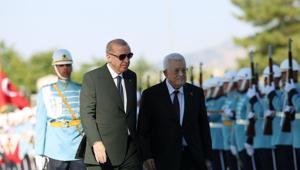 Mahmud Abbas Ankarada Cumhurbaşkanı Erdoğandan resmi karşılama