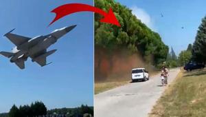 Yalovadaki F-16 kazasında yeni görüntü Saniye saniye kaydedilen dehşet anları