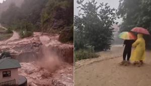 Giresunda şiddetli yağış Dereler taştı; Tirebolu-Doğankent yolu ulaşıma kapandı