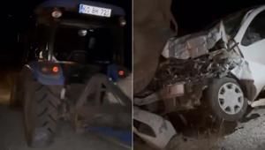 Kazayı fark ettirmek için yola saman balyası koymak isterken otomobil çarptı