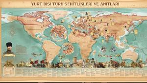 48 ülkedeki 172 Türk şehitliği ve anıtı özel bir çalışmayla haritalandı