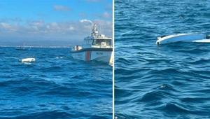 Karasuda balık tutmak için açıldılar, dron buldular