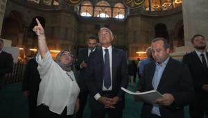 Ayasofyada Cumhuriyet tarihinin en kapsamlı restorasyonu hız kesmiyor