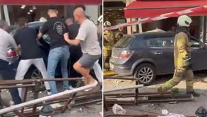 Beykoz’da otomobil yayaların arasına daldı Yaralılar var