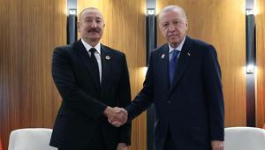 Cumhurbaşkanı Erdoğan, Azerbaycan Cumhurbaşkanı Aliyev ile görüştü