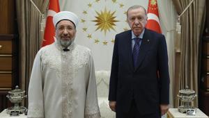 Cumhurbaşkanı Erdoğan, Diyanet İşleri Başkanı Arpaguşu kabul etti