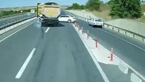 Tekirdağda TIR şoförünün dikkati faciayı önledi