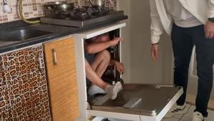 31 yıl hapis cezasıyla aranıyordu, bulaşık makinesinde saklanırken yakalandı