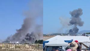 Yunanistanda F-4 savaş uçağı düştü Sıcak görüntü, mürettebata dair ilk açıklama