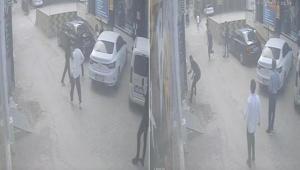 Araya giren genç bıçaklı saldırıya uğradı Saldırgan sevgilisiyle kayıplara karıştı... Dehşet anı kamerada