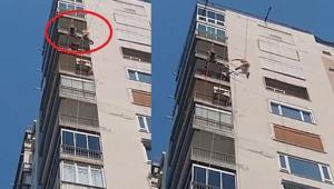 15 katlı binada can pazarı 2 işçi ölümden döndü