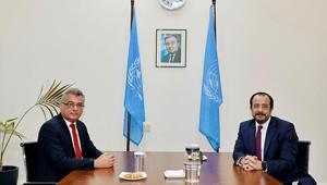 KKTC Cumhurbaşkanı Erhürman, GKRY lideri Hristodulidis ile görüştü
