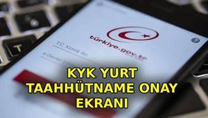 KYK YURT TAAHHÜTNAME ONAY EKRANI saat kaçta kapanıyor KYK yurt taahhütnamesi nasıl ve nereden yapılır