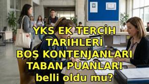YKS EK TERCİH TARİHLERİ belli oldu mu YKS ek yerleştirme ne zaman yapılacak YKS üniversite boş kontenjanlar ve taban puanları bekleniyor...