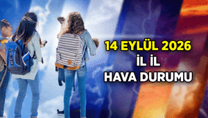 14 Eylül 2026 Okulun ilk günü hava durumu nasıl olacak İstanbul, Ankara, İzmir ve diğer illerin 14 Eylül 2026 Pazartesi hava durumu güneşli mi, yağmurlu mu