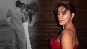 Kızılcık Şerbetinin Aylini Hamide Akkuş nişanlandı Tepsiye para yağdı