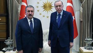 Cumhurbaşkanı Erdoğan, BBP Genel Başkanı Desticiyi kabul etti