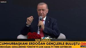 Cumhurbaşkanı Erdoğan Samsunda gençlerle buluştu