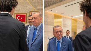 Cumhurbaşkanı Erdoğan Türkevinde Cedi Osman ile bir araya geldi: Seni de bizim takıma alırız