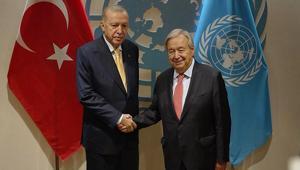 Cumhurbaşkanı Erdoğan BM Genel Sekreteri Guterres ile görüştü