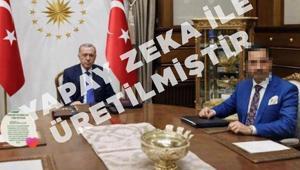 Yapay zeka görselli paylaşıma gözaltı Cumhurbaşkanı Erdoğan ve Bakan Gürlek’in yanına kendisini ekledi