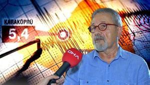 Şanlıurfada 5.4 büyüklüğünde deprem Prof. Dr. Naci Görürden açıklama: Enerji biriktiriyor