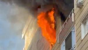 Mardin Kızıltepede yangın Daire kullanılamaz hale geldi