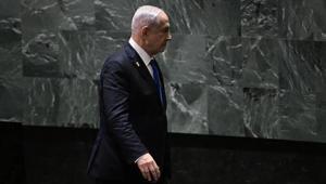 BMde dev protesto Netanyahu boş salona konuştu