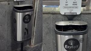Görenler dönüp bir daha baktı Metro istasyonuna dünyanın ilk tükürme noktası konuldu
