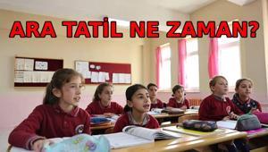 ARA TATİL NE ZAMAN İlk ara tatil (Kasım ara tatili) ne zaman, kaç gün kaldı 1. dönem ve 2. dönem ara tatil takvimi