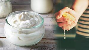 Süzme yoğurttan sürülebilir peynir yapın Protein deposu: Limon ve tuz yetiyor