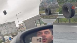 Kuzey Marmarada TIRdan fırlayan lastik korku saçtı
