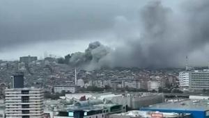 Bayrampaşa’da alevler yükseldi Sanayi sitesinde yangın
