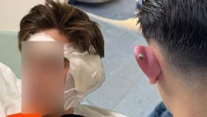 Kulağına piercing taktırdı, hayatı kabusa döndü 5 gecedir hastanede