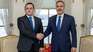 Dışişleri Bakanı Hakan Fidan, Kuzey Makedonya Devlet Bakanı Zeynulayı kabul etti