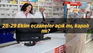 28-29 Ekim eczaneler açık mı, kapalı mı 28 Ekim eczaneler yarım gün mü, saat kaça kadar açık 29 Ekim nöbetçi eczaneler