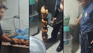 Hatayda restoranda mide bulandıran görüntüler Vatandaşlara yedirilmeye hazırlanan bozuk tavuklar ele geçirildi