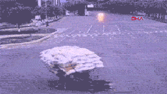 Devrilen triportördeki yükün altında kaldılar