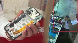 Telefon bataryası önce duman çıkardı sonra da böyle patladı