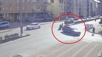 Kask böyle hayat kurtardı! Kaza yapan sürücü...