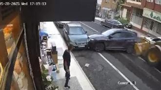 Ortalık savaş alanına döndü! Önüne kattığı aracı sürükleyerek...