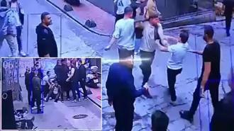 Beyoğlu'nda eğlence mekanında beyzbol sopalı kavga! Yaşananlar kamerada