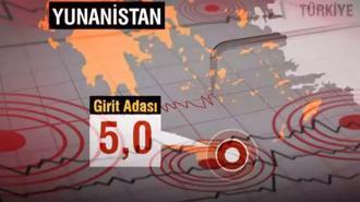 Ege Denizi'nde 5 büyüklüğünde deprem