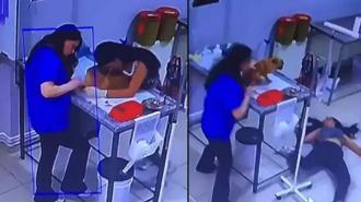 Veteriner kliniğinde köpeğini tedavi ettiren kadın bayıldı
