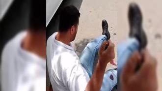Malatya'da bir kadın kendisini rahatsız eden kişiyi ayaklarından vurup kayda aldı