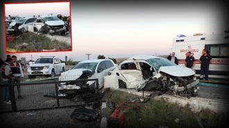 Yozgat'ta feci kaza! İki otomobil çarpıştı; 2 ölü, 1 yaralı
